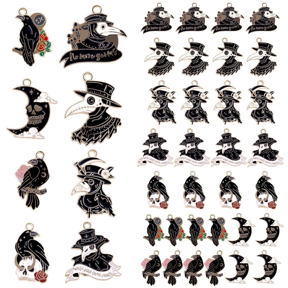 8483 40pcs Halloween Charms, Pastel Halloween Hanging Ornaments Cute Maple